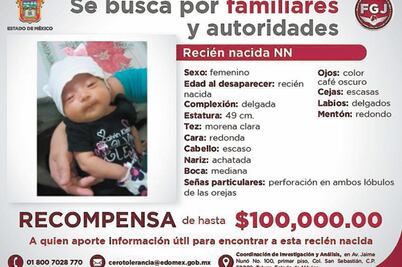 Roban recién nacida en Naucalpan