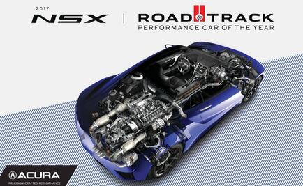 Road & Track nombra al Acura NSX como auto deportivo del año