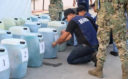 Caen seis extranjeros con combustible para embarcación de carga ilícita en Chiapas; decomisan 950 litros    