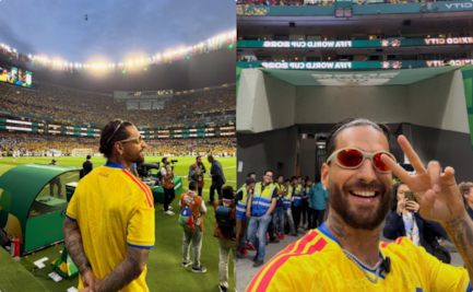 Mundial 2026: Maluma acompaña a Colombia, durante el duelo ante Uzbekistán en el Estadio Ciudad de México