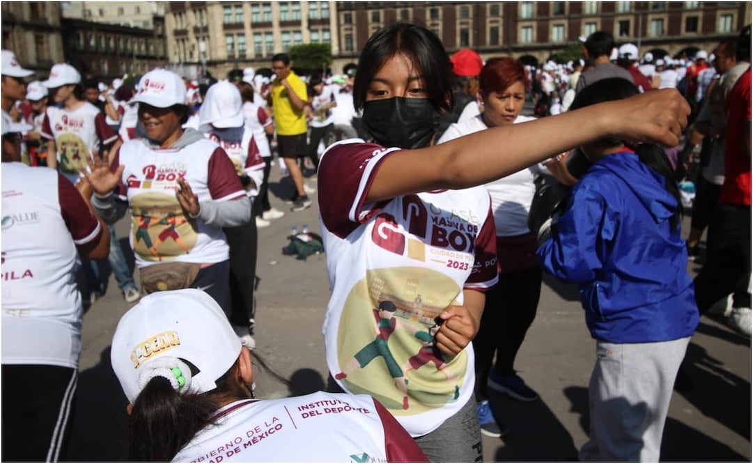 Récord Guinness con clase masiva de Box. Foto: Carlos Mejía/ EL UNIVERSAL