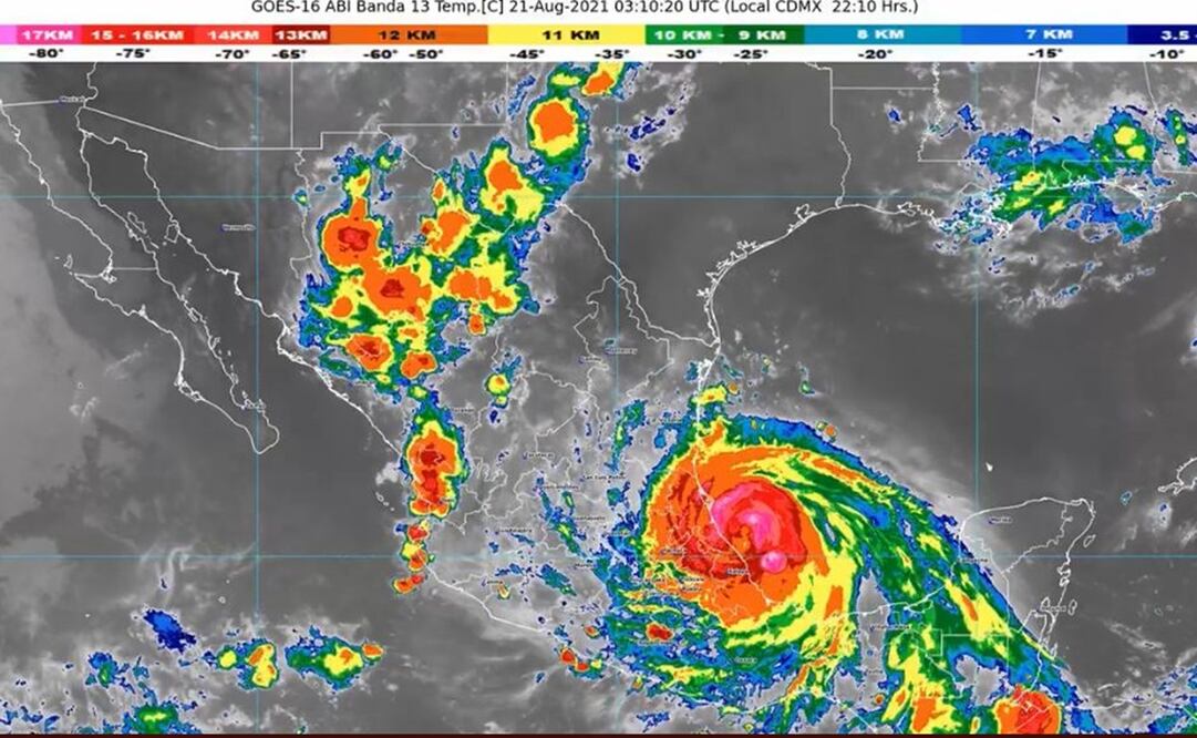"Grace" se intensificó a categoría 3. Foto: CONAGUA. Twitter