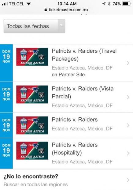 Nuevo caos en la venta de boletos de NFL