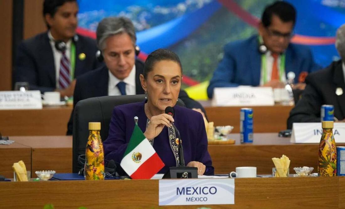 Sheinbaum propone en G20 destinar 1% del gasto militar en programa de reforestación. Foto: Presidencia