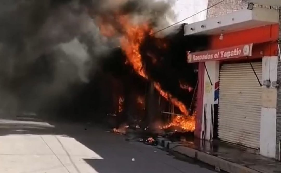 Detención de Audias Flores “El Jardinero” desata incendios de autos y negocios en Tecuala, Nayarit. Foto: Especial