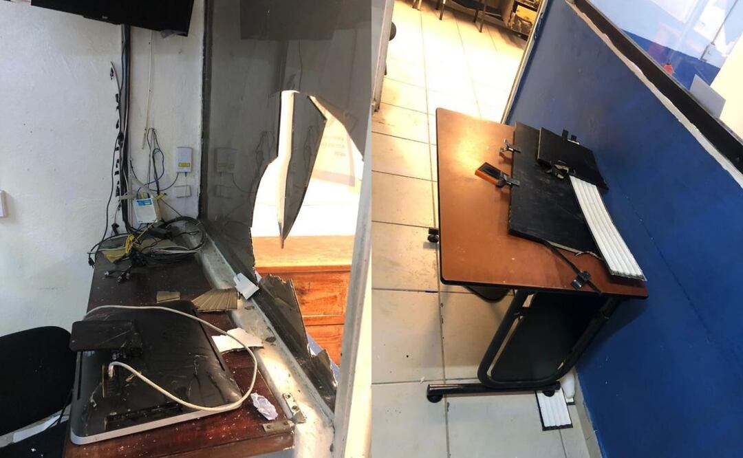 50 personas aproximadamente ingresaron violentamente a las oficinas públicas, destrozaron lo que ahí se encontraba. Foto: Especial