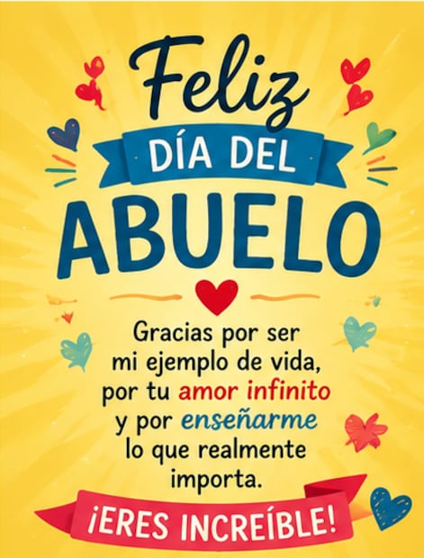 Imágenes para compartir este 28 de agosto, Día del Abuelo. Foto: Creada con IA