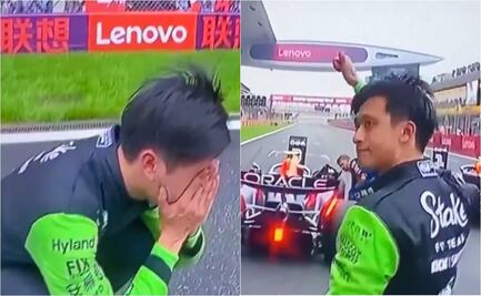 VIDEO: Guanyu Zhou, piloto chino de la F1 llora al ser ovacionado por la afición tras el GP de China