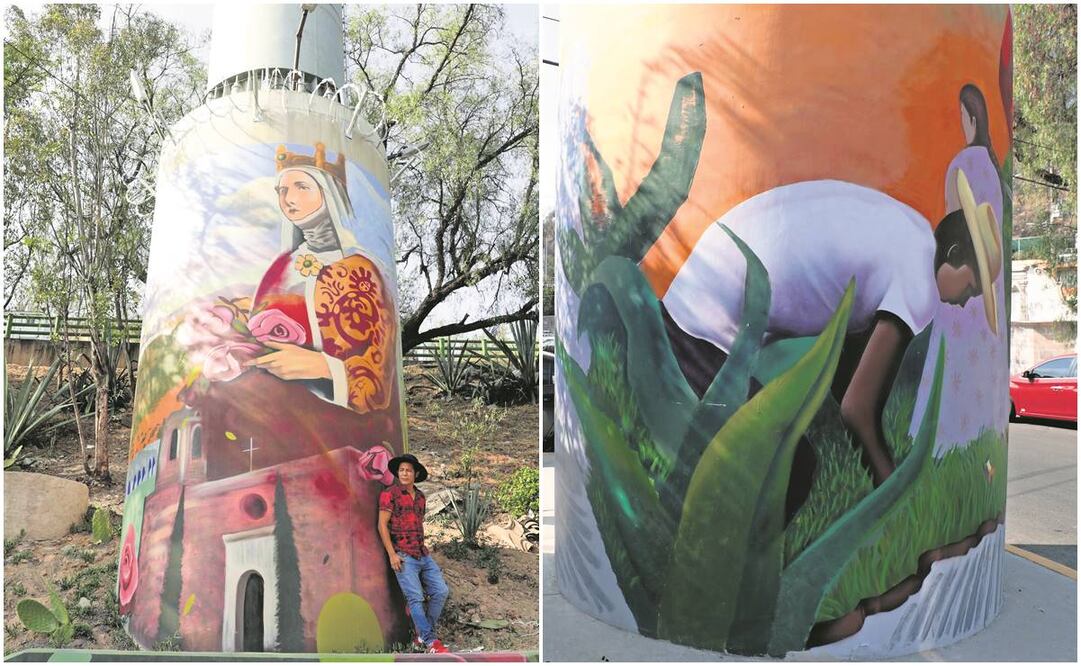 Héctor escogió algunos diseños prehispánicos para contar la historia de cada lugar a través de las diferentes culturas que habitaron ahí. Fotos: Diego Simón y Juan Boites/ EL UNIVERSAL