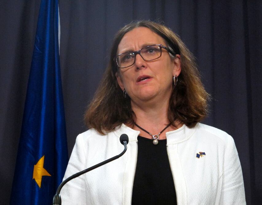 La comisaria europea de Comercio, Cecilia Malmström. Foto: AP