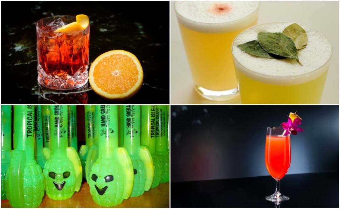 Cocteles: Negroni,Pisco sour, Singapore Sling, Hand Grenade. (Foto: Istock)