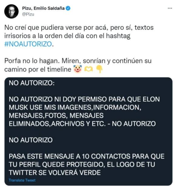 "No autorizo" y la serie de cadenas que se difunden en Twitter tras la compra de Elon Musk