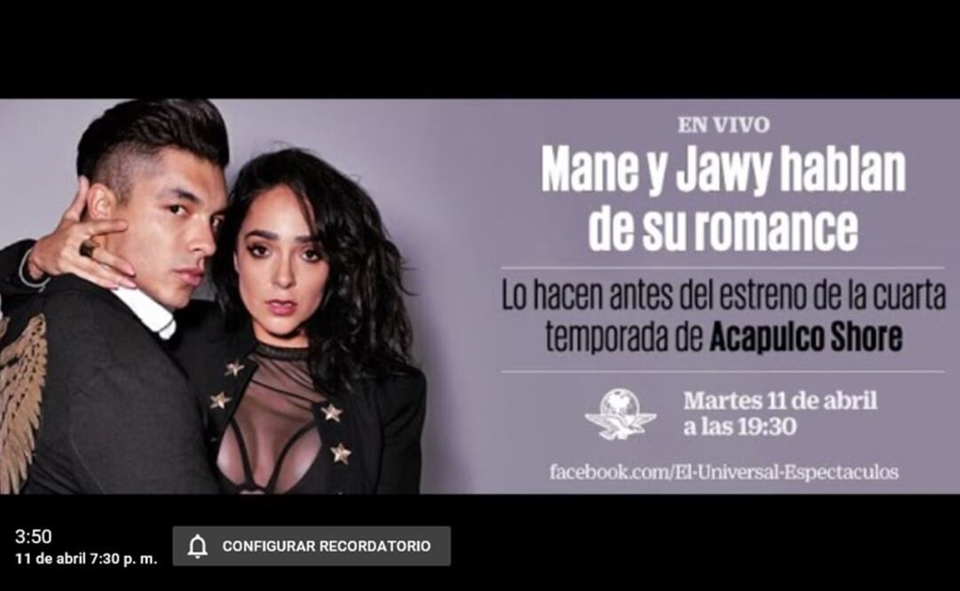 Mane y Jawy hablan de su romance en EL UNIVERSAL