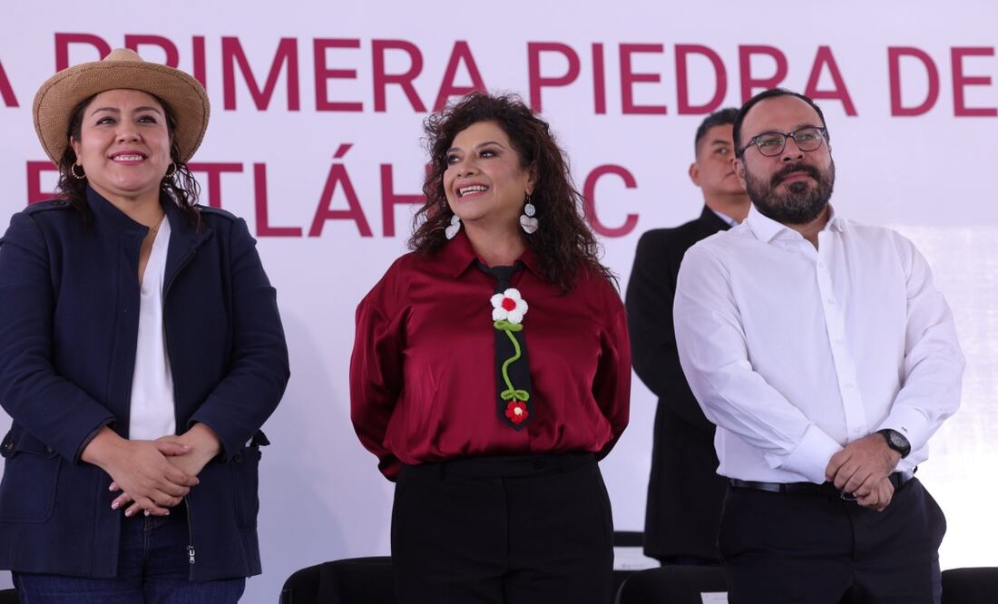 Clara Brugada supervisa construcción de la Utopía Tláhuac; concluirá en 2026. Foto: Especial