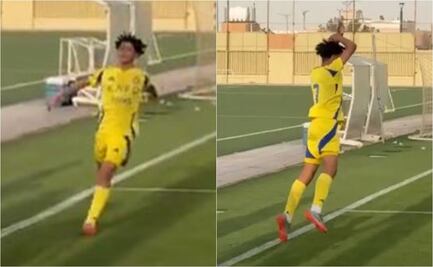 El golazo y épico festejo de Cristiano Junior con la Sub 15 del Al-Nassr; sigue los pasos de CR7