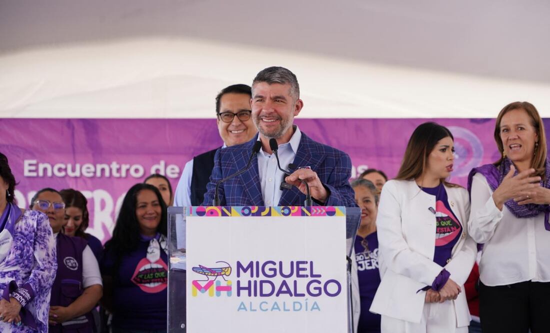 Para conmemorar el Día Internacional de la Mujer 8M, el alcalde de Miguel Hidalgo, Mauricio Tabe, encabezó la Feria "Primero las Mujeres, un Encuentro de Mujeres y Niñas en MH". (Foto: especial)