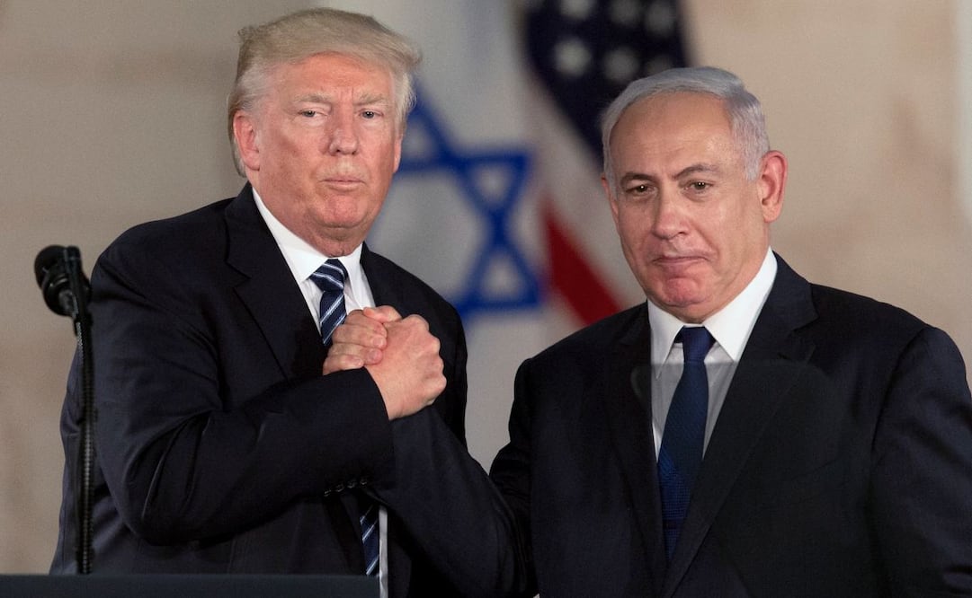 El presidente Donald Trump y el primer ministro israelí, Benjamin Netanyahu. Foto: AP