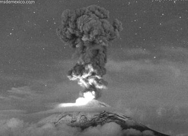 Prevén caída de ceniza al sur de la Ciudad de México