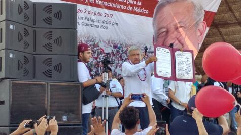 México tendrá en 2018 presidente sureño, anticipa AMLO en Cancún 