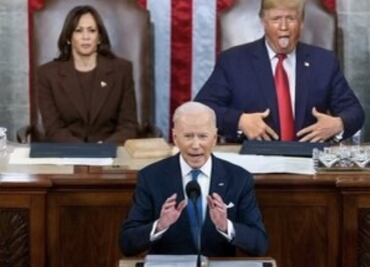 Trump se cuela en el caos del Congreso y es votado, de broma, para presidirlo