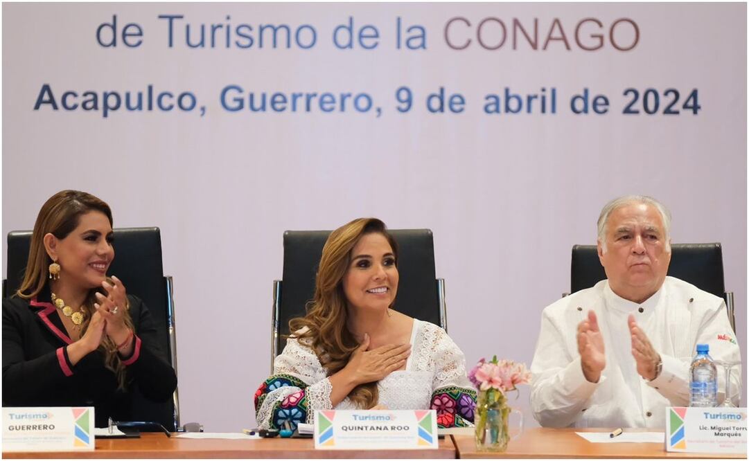 Evelyn Salgado, gobernadora de Guerrero y Mara Lezama, gobernadora de Quintana Rooo. Foto: Especial