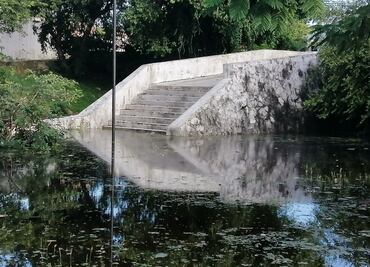 Tras paso de ciclones, 5 parques en Mérida siguen "bajo agua"