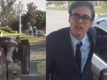 Viral: Captan momento en el que hombre abandona un perrito