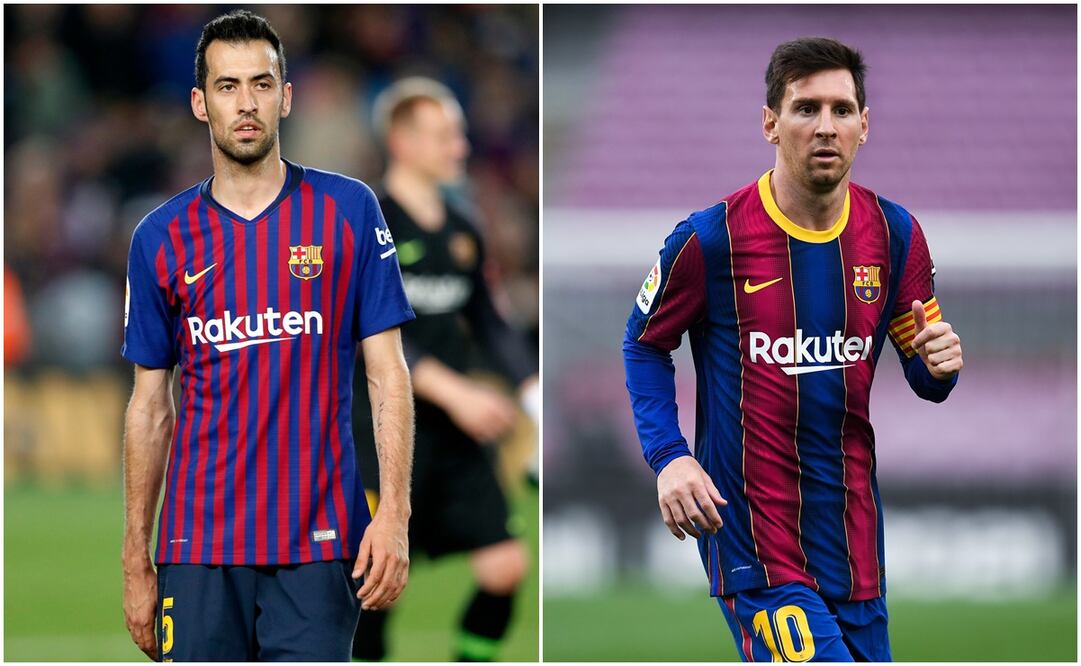 Busquets y Messi jugaron juntos, en el Barcelona, durante 13 temporadas. FOTO: ESPECIAL
