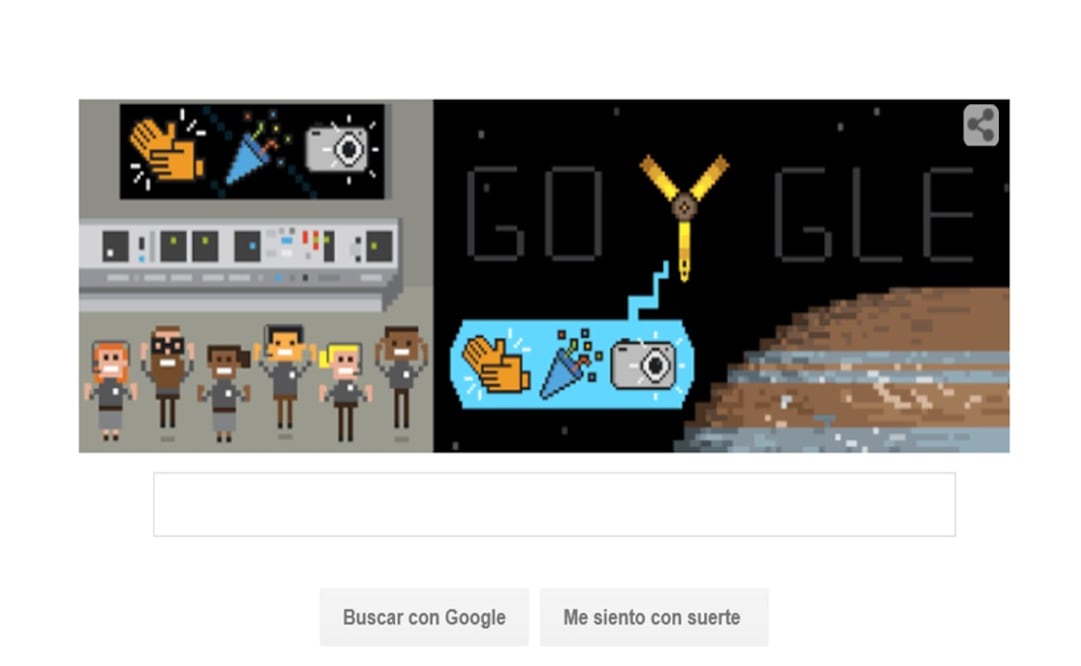 'Juno' llega a Júpiter y Google celebra