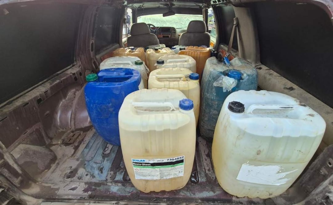 Aseguran siete vehículos con 6 mil 331 litros de hidrocarburo en Tlaxcoapan, Hidalgo; tres tenían reporte de robo.
(31/08/26) Foto: Especial.