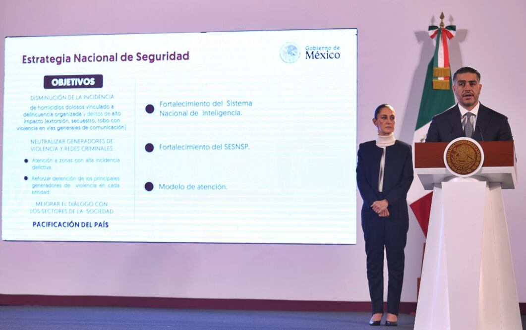 El secretario de Seguridad y Protección Ciudadana, Omar García Harfuch declaró que buscarán debilitar al crimen organizado mediante su bloqueo de recursos. Foto: Diego Simón Sánchez/EL UNIVERSAL