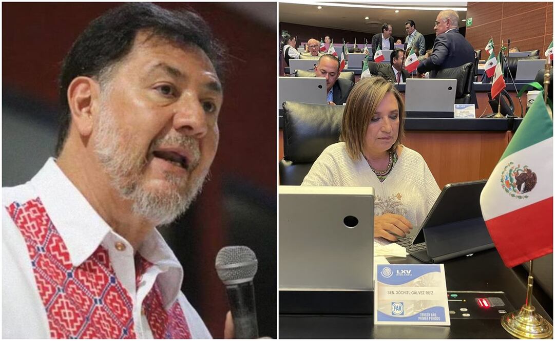 Gerardo Fernández Noroña y Xóchitl Gálvez. Foto: Archivo/Twittter @XochitlGalvez