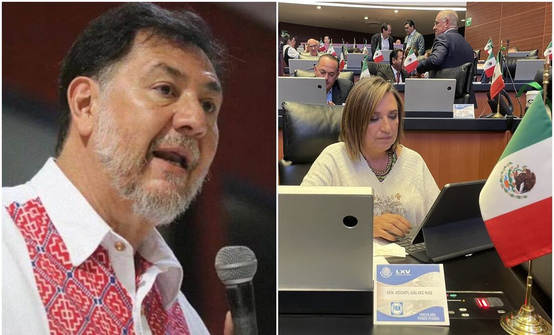 Gerardo Fernández Noroña y Xóchitl Gálvez. Foto: Archivo/Twittter @XochitlGalvez