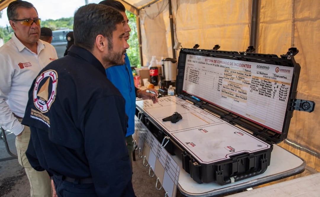 El operativo se mantiene bajo el Sistema de Comando de Incidentes, con la participación de 75 elementos y el apoyo de cuatro drones. Foto: Especial