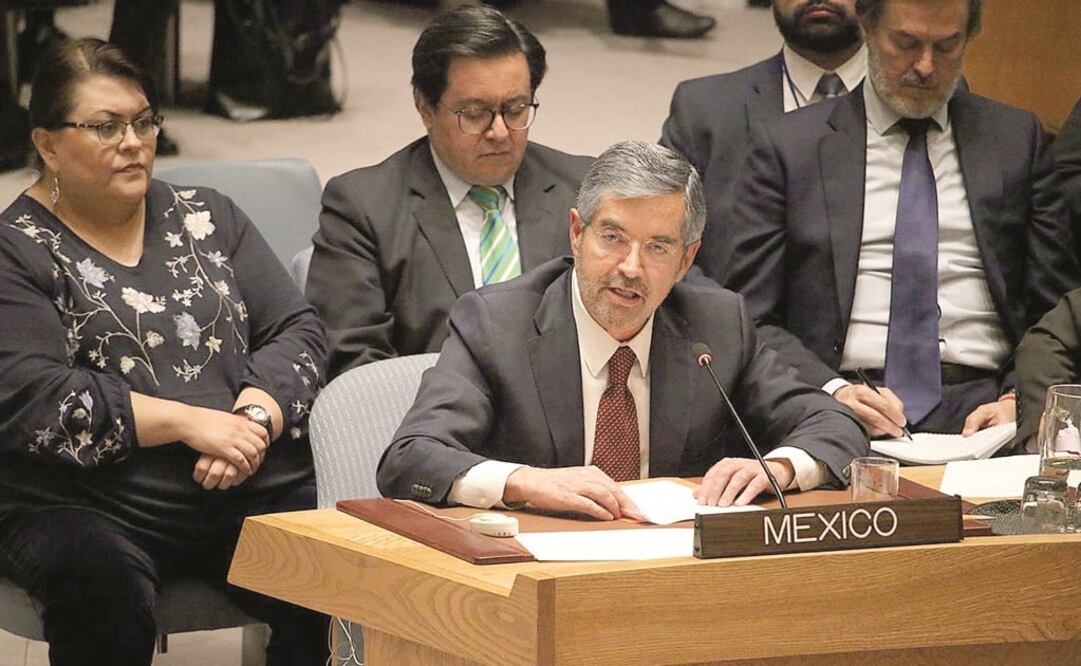 Juan Ramón de la Fuente, embajador de México ante la Organización de las Naciones Unidas, ayer en la reunión del Consejo de Seguridad. Foto: CORTESÍA