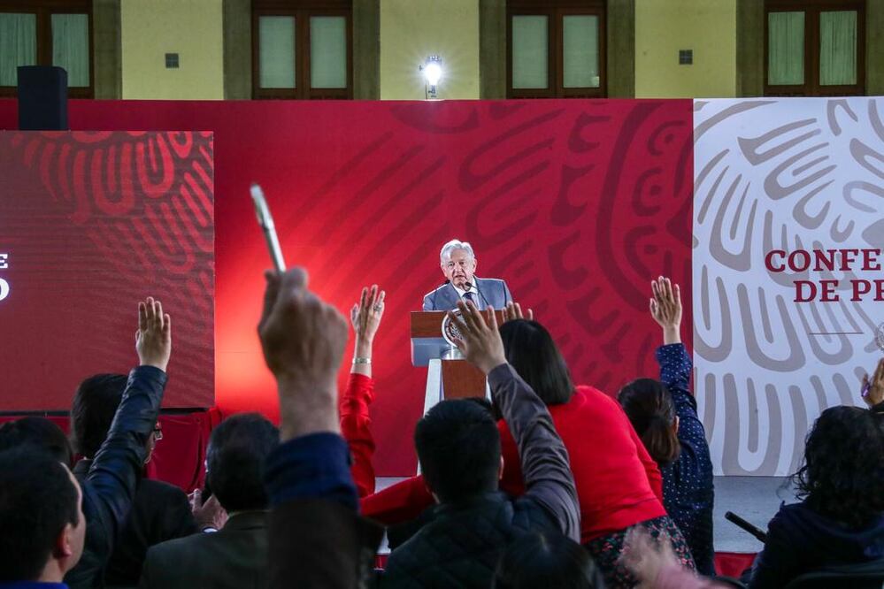 AMLO, en conferencia de prensa. Foto: Diego Sánchez / EL UNIVERSAL