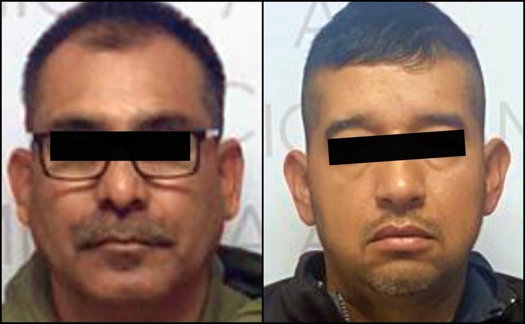 Fueron detenidos dos oficiales en activo de la Policía Municipal de Guaymas, uno de ellos originario de Nayarit. Foto: Fiscalía de Sonora