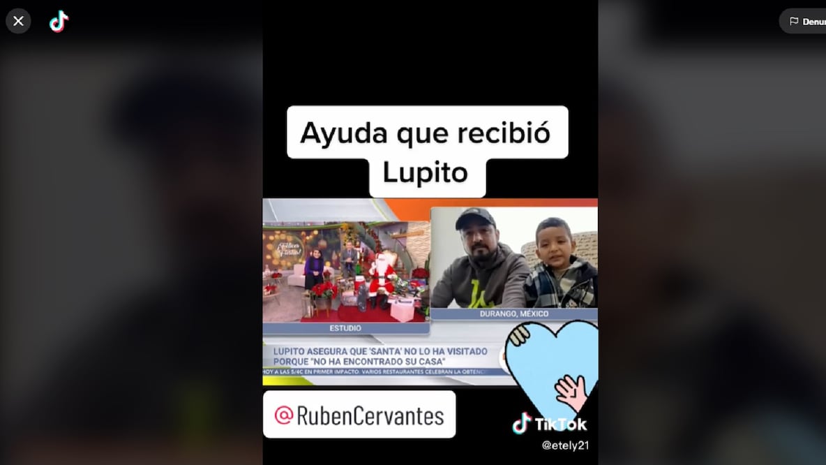 Lupito fue sorprendido con la cantidad de regalos que le mostraron y que Santa le hará llegar. FOTO: Captura de video