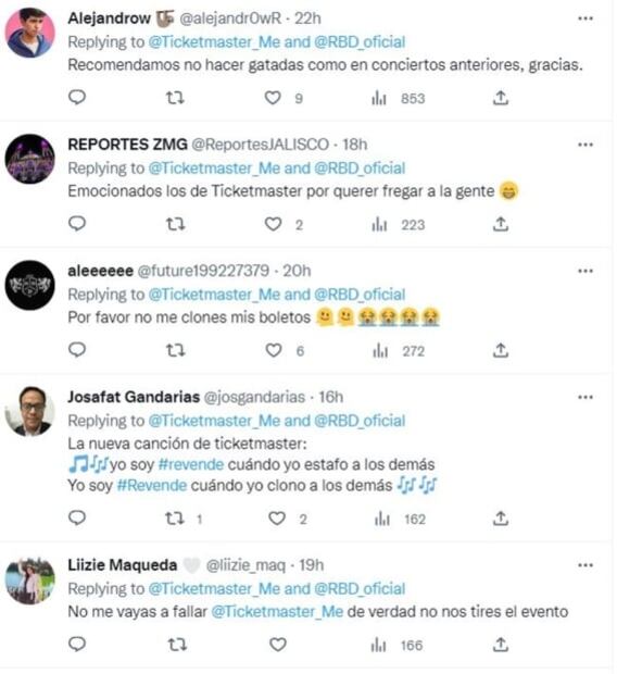 “No clones mi boleto” Usuarios arremeten en Twitter contra Ticketmaster por el “Soy Rebelde Tour”