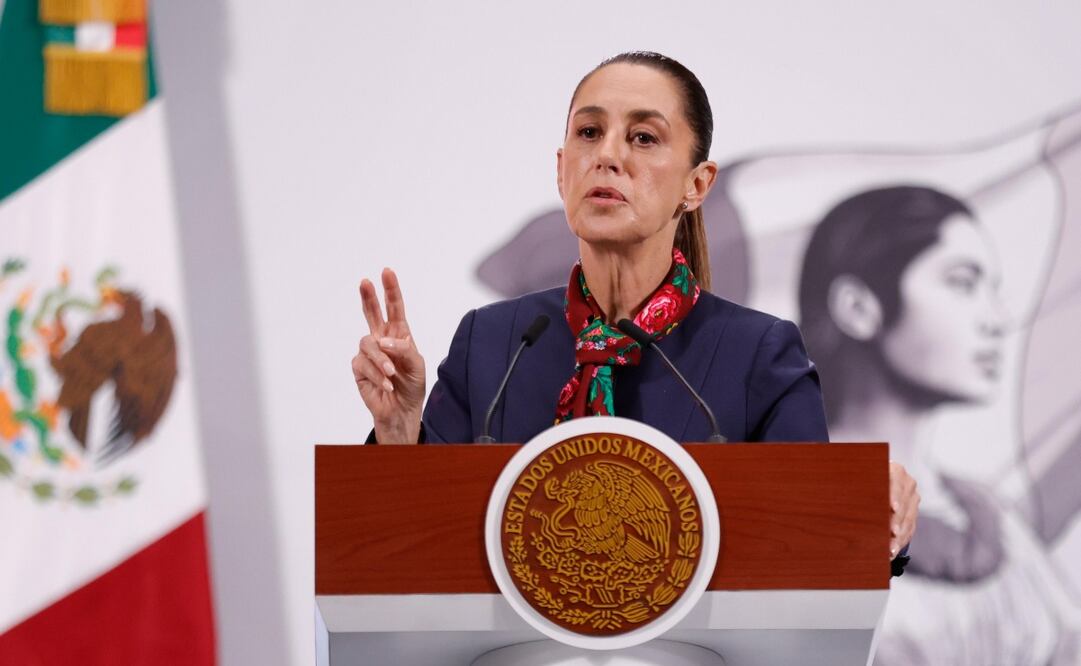 Claudia Sheinbaum en su conferencia matutina del 9 de septiembre de 2025. Foto: Diego Simón Sánchez / EL UNIVERSAL