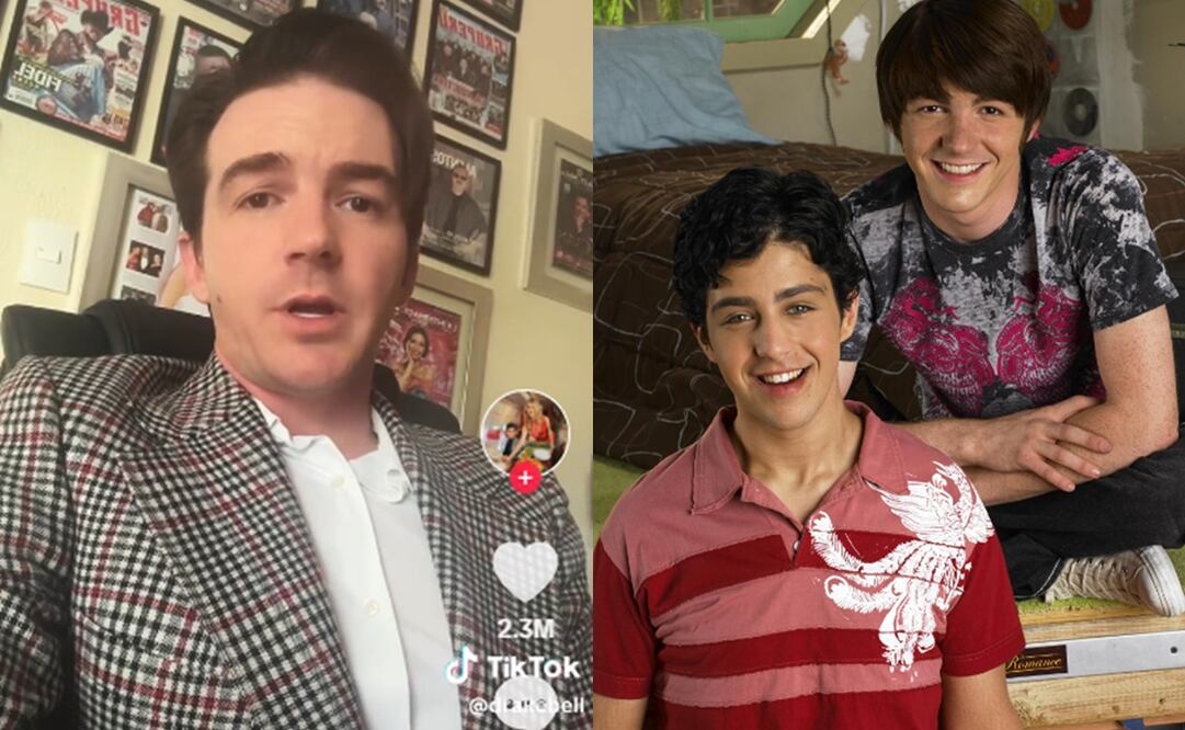 Drake Bell y Josh Peck protagonizaron "Drake Josh" de 2004 al 2007.
Fotos: TikTok e IMDb