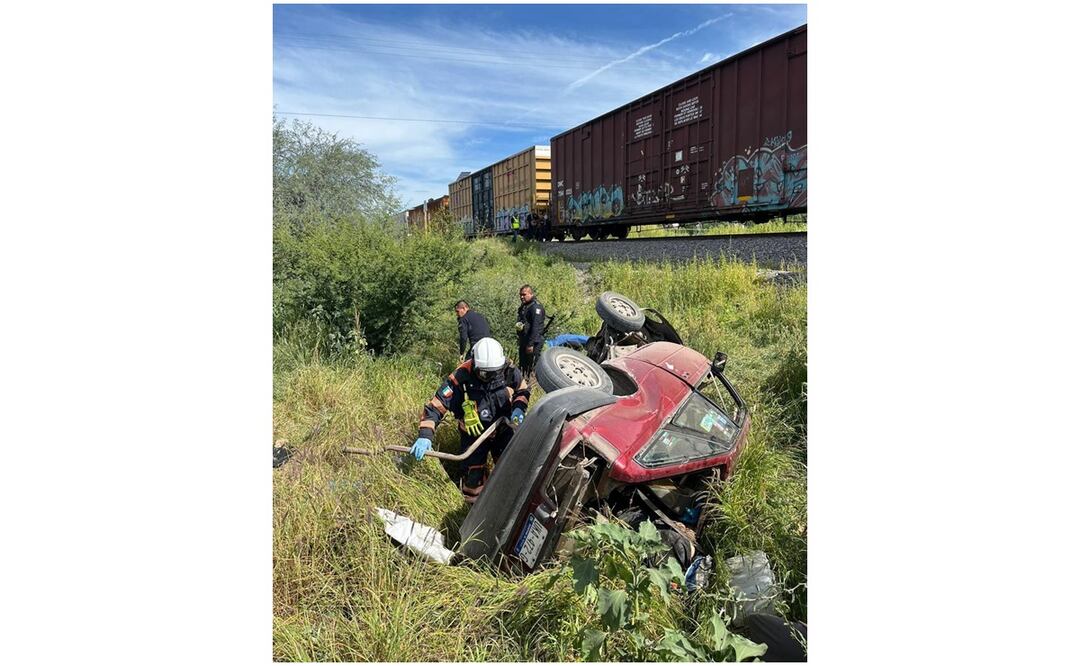 Accidente ferroviario en la comunidad de Amazcala, Querétaro. Foto: Especial