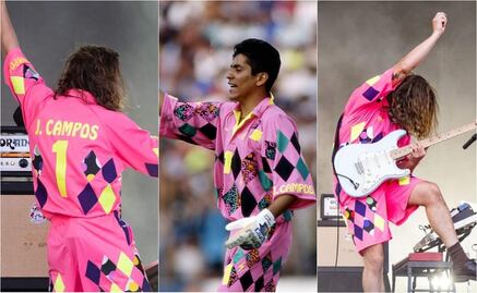 Guitarrista de IDLES da concierto con el uniforme de Jorge Campos 