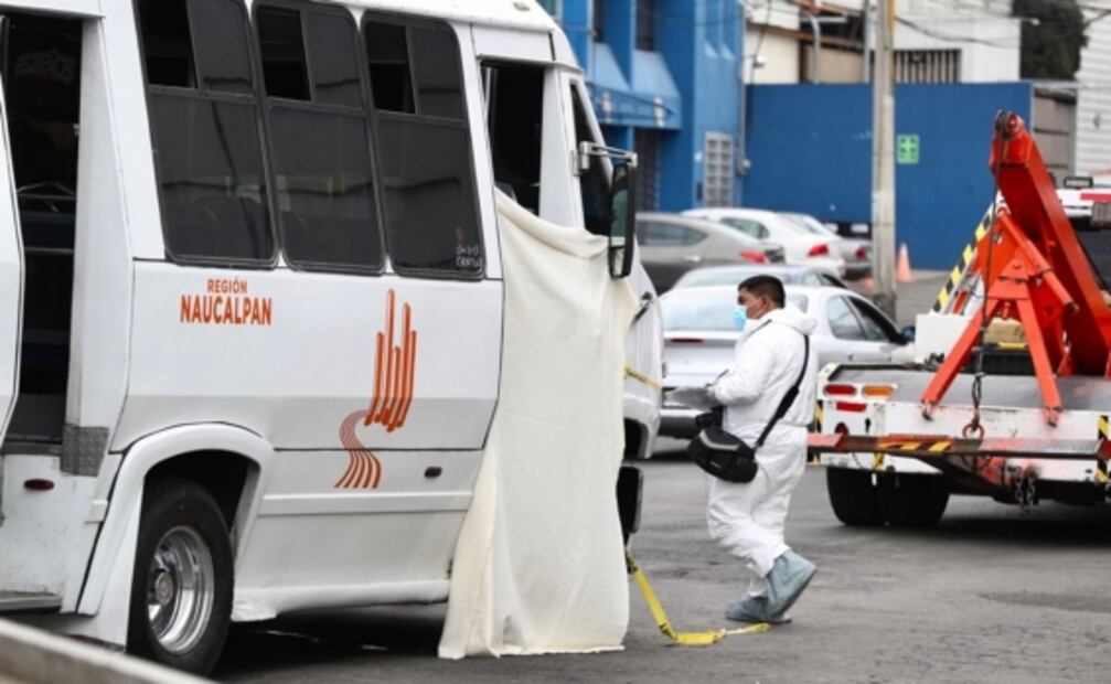 Asesinan a conductor de microbús en avenida San Luis Tlatilco en Naucalpan
