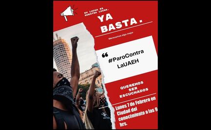 Estudiantes de la Universidad Autónoma de Hidalgo convocan a paro; exigen clases presenciales