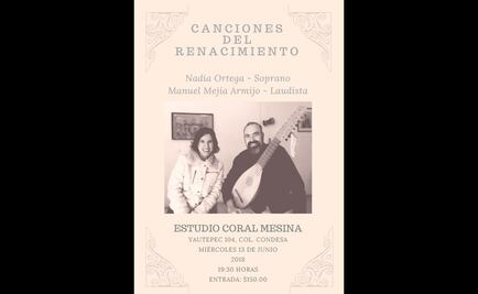 Evocan "Canciones del Renacimiento" en recital