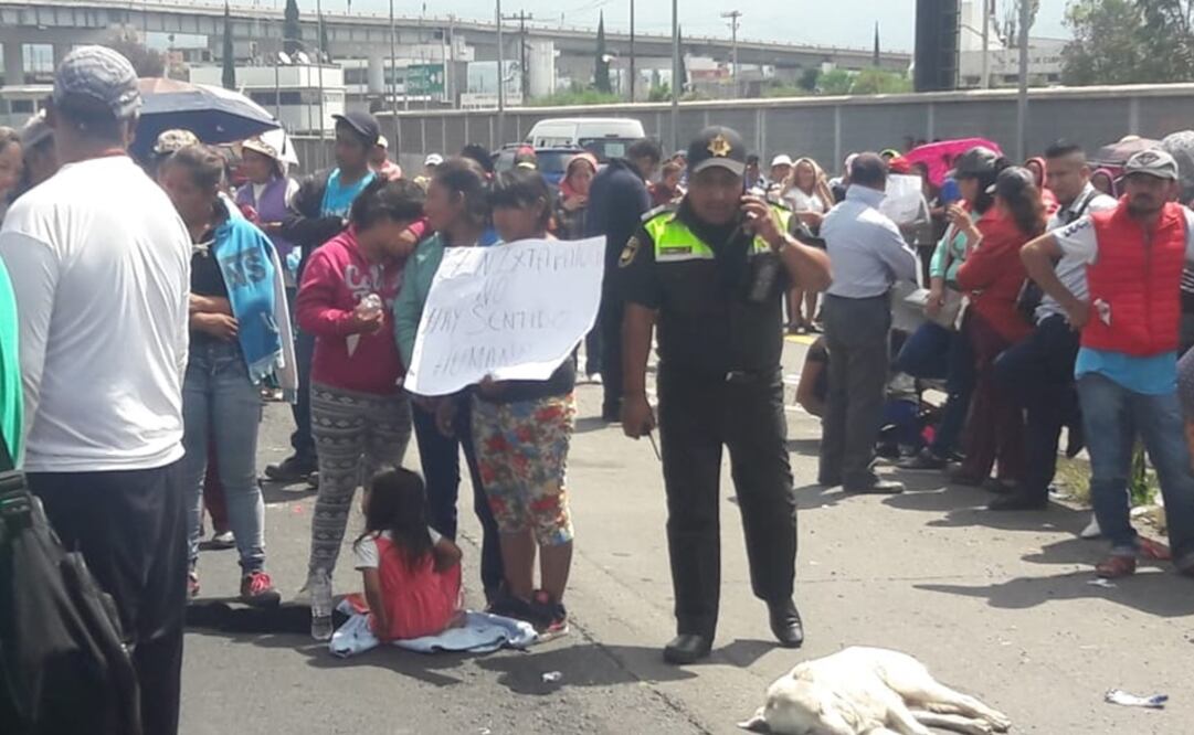 Aspectos de la protesta de pobladores contra gaseras clandestinas. (Fotografía: Especial)
