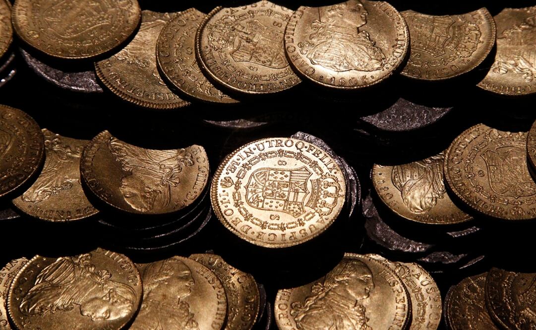 Monedas de oro y plata han sido sacadas ilegalmente por compañías cazatesoros, como Oddysey. Foto: Archivo EL UNIVERSAL