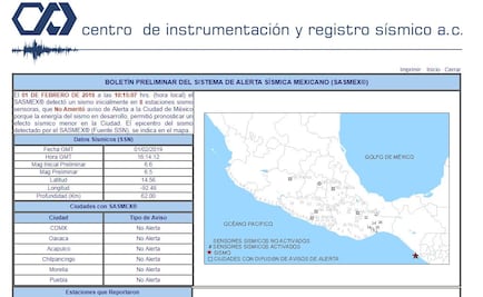 Sismo no ameritó activación de alerta sísmica