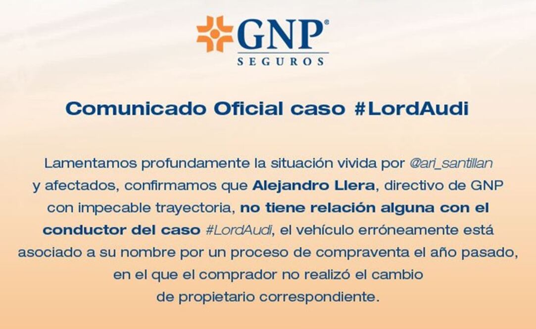 Rechaza GNP que directivo sea #LordAudi